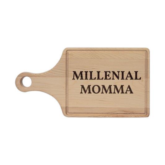 Engraved 'Millennial Momma' Wooden Cutting Board