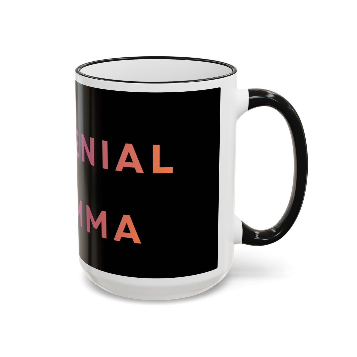 Millennial Momma Accent Rim Mug Coffee Cup  15oz
