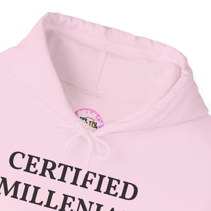 Certified Millennial Hoodie — '80s Born/90s Born Nostalgia Sweatshirt