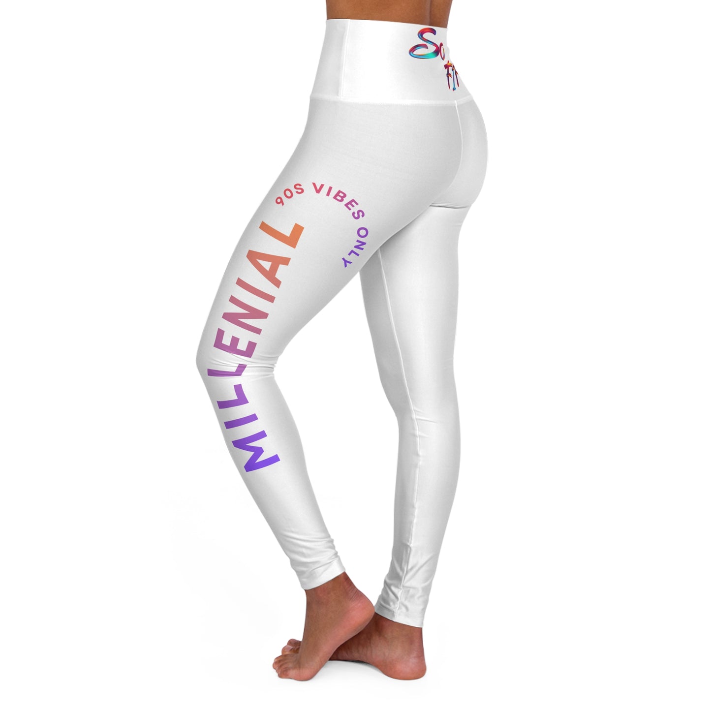 High-Waisted "So Fif" Millenial Yoga Leggings — "So Fif"