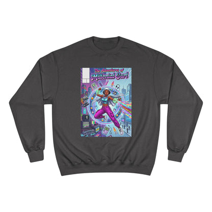 "The Adventures of Millennial Girl" Retro Comic Graphic Crewneck