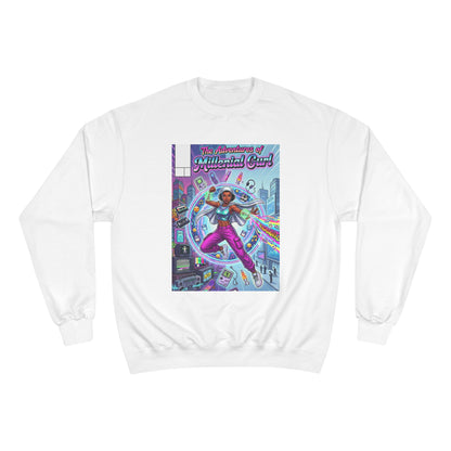 "The Adventures of Millennial Girl" Retro Comic Graphic Crewneck