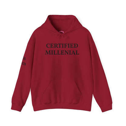 Certified Millennial Hoodie — '80s Born/90s Born Nostalgia Sweatshirt