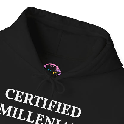 Certified Millennial Hoodie — '80s Born/90s Born Nostalgia Sweatshirt