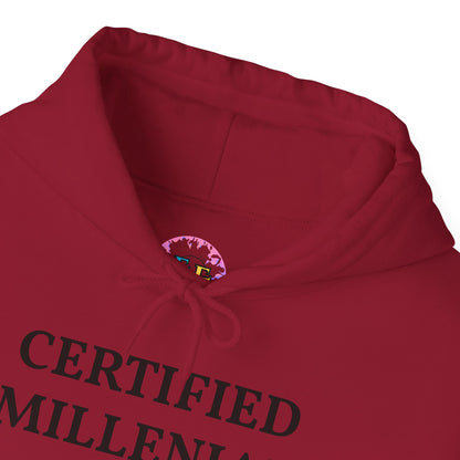 Certified Millennial Hoodie — '80s Born/90s Born Nostalgia Sweatshirt