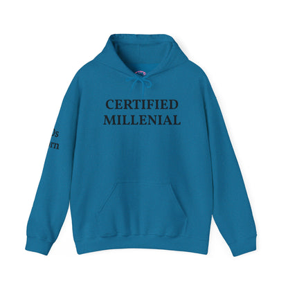 Certified Millennial Hoodie — '80s Born/90s Born Nostalgia Sweatshirt
