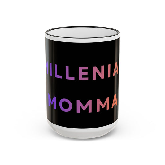 Millennial Momma Accent Rim Mug Coffee Cup  15oz