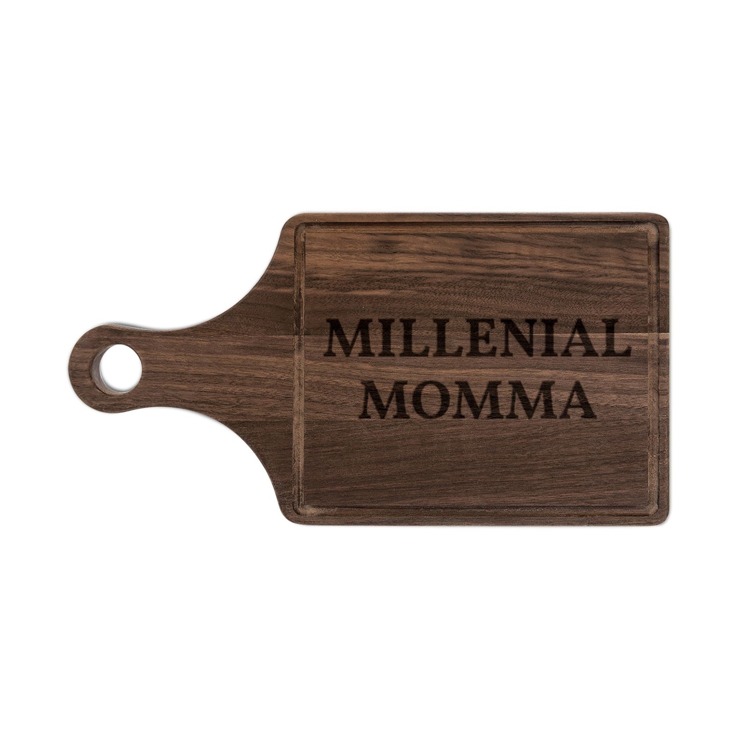 Engraved 'Millennial Momma' Wooden Cutting Board