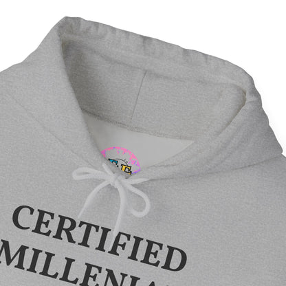 Certified Millennial Hoodie — '80s Born/90s Born Nostalgia Sweatshirt