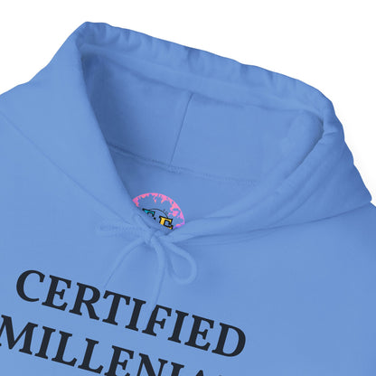Certified Millennial Hoodie — '80s Born/90s Born Nostalgia Sweatshirt