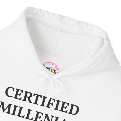 Certified Millennial Hoodie — '80s Born/90s Born Nostalgia Sweatshirt